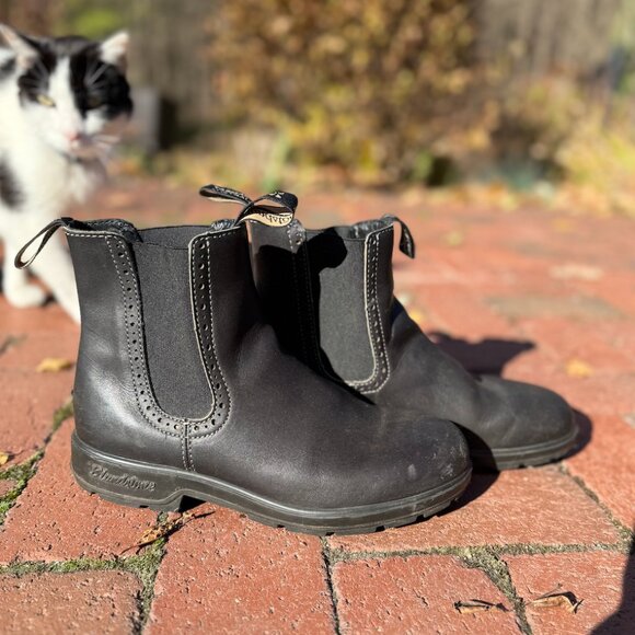 Blundstone 1448 Women's Classic Chelsea Rustic Black Leather Boots - Picture 1 of 8